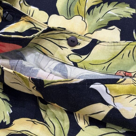 TALBOTS Women’s 10 Tropical Wrap Linen Blend Skirt Side Tie - Picture 6 of 10